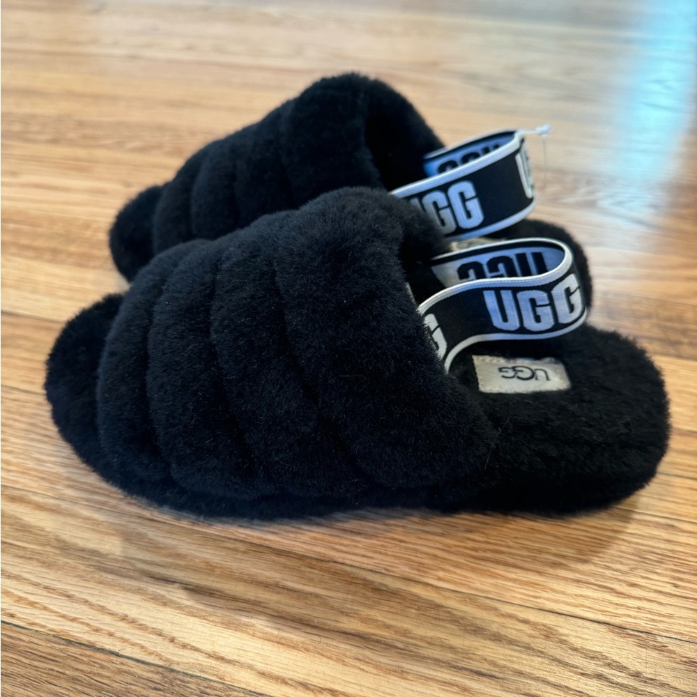 Black Ugg Platform Slipper